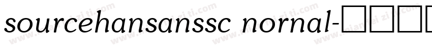 sourcehansanssc nornal字体转换